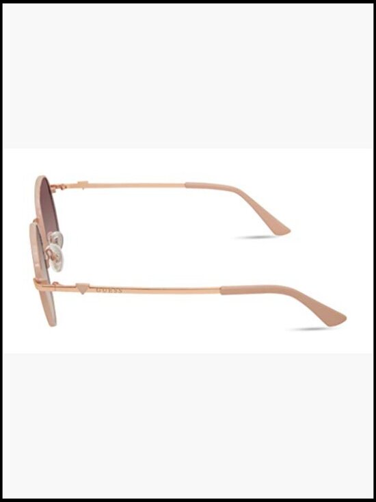 Classic Round Sunglasses with Rose Gold Metal Frame